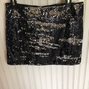 BeBe (no tags) Sequin Black/Silver Mini Skirt